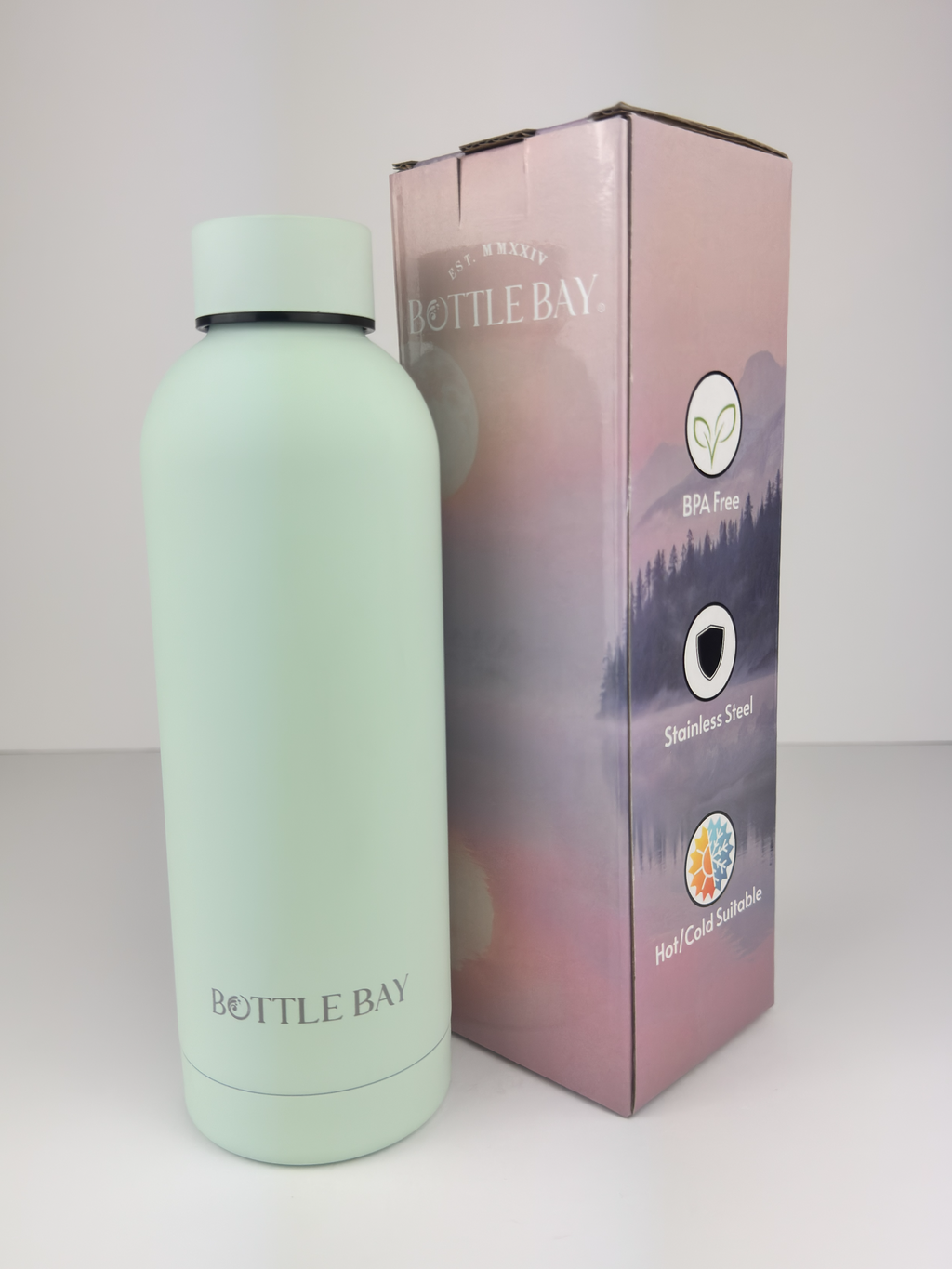 BottleBay 500ml Insulated Steel Bottle - Mint