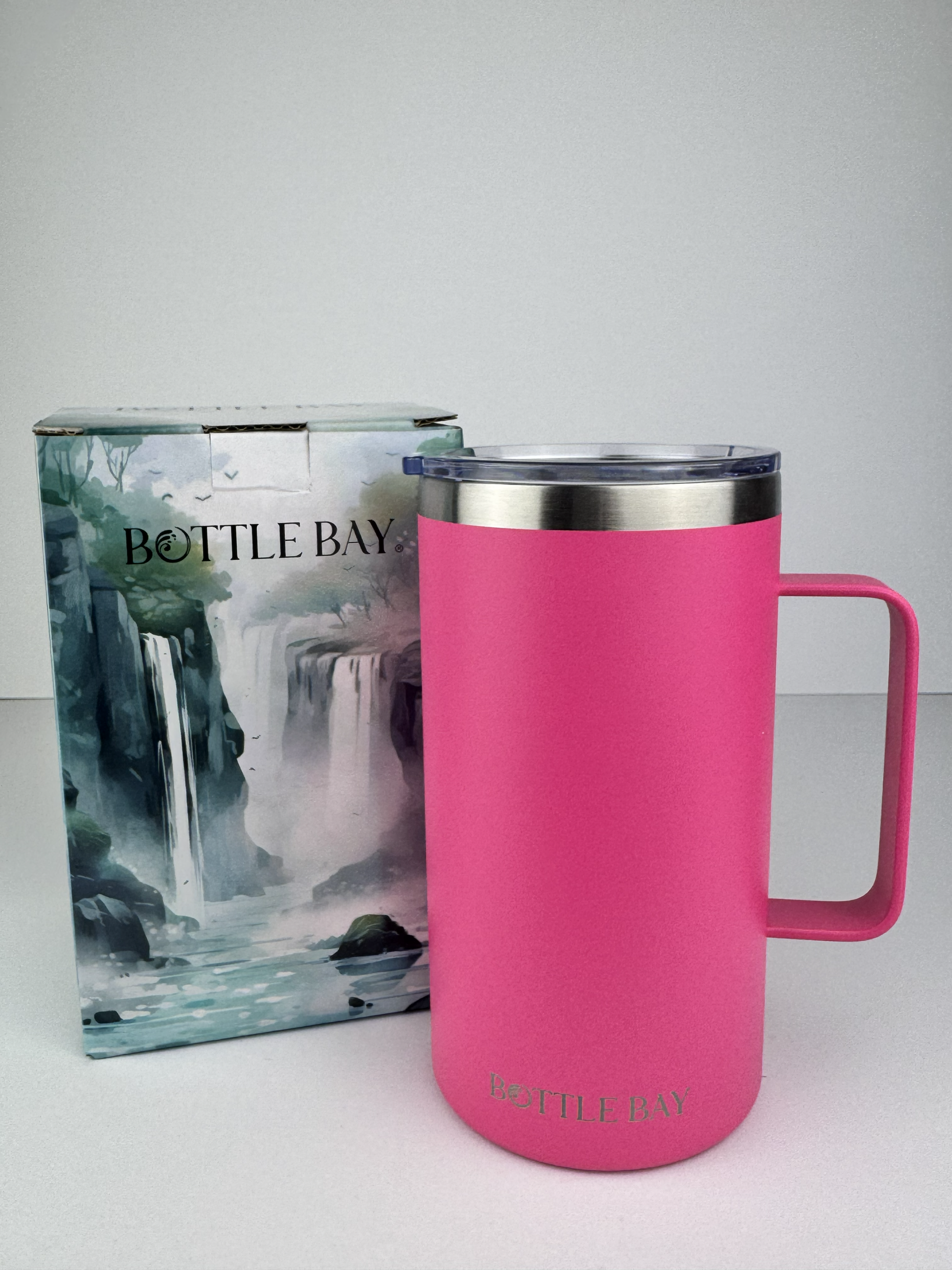BottleBay 660ml Insulated Mug - Pure Pink