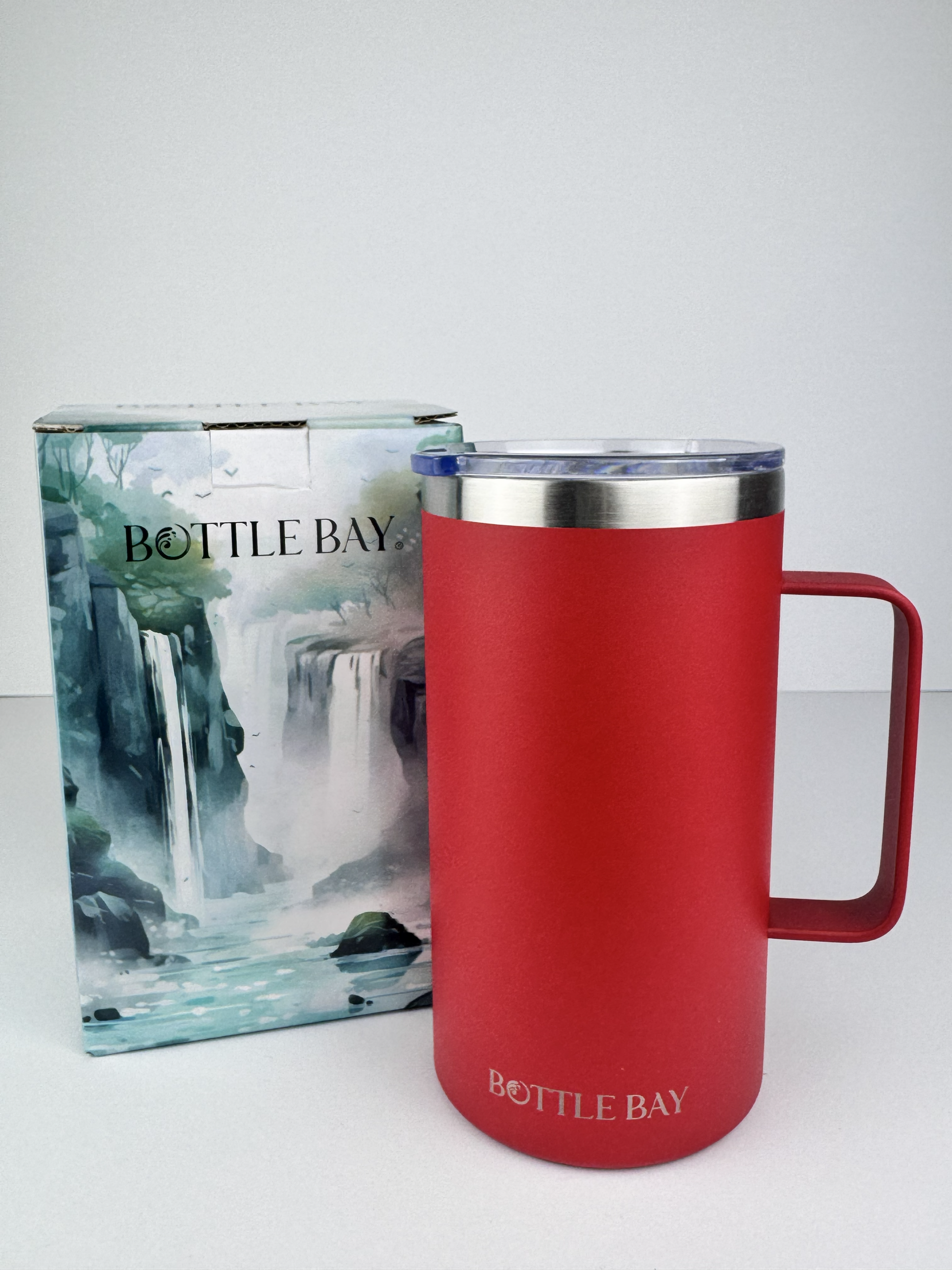BottleBay 660ml Insulated Mug - Classic Red