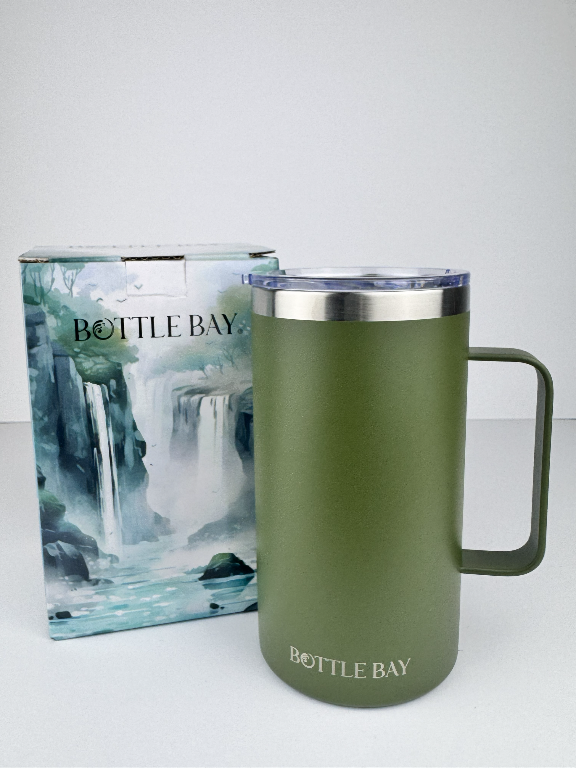 BottleBay 660ml Insulated Mug - Forest Green