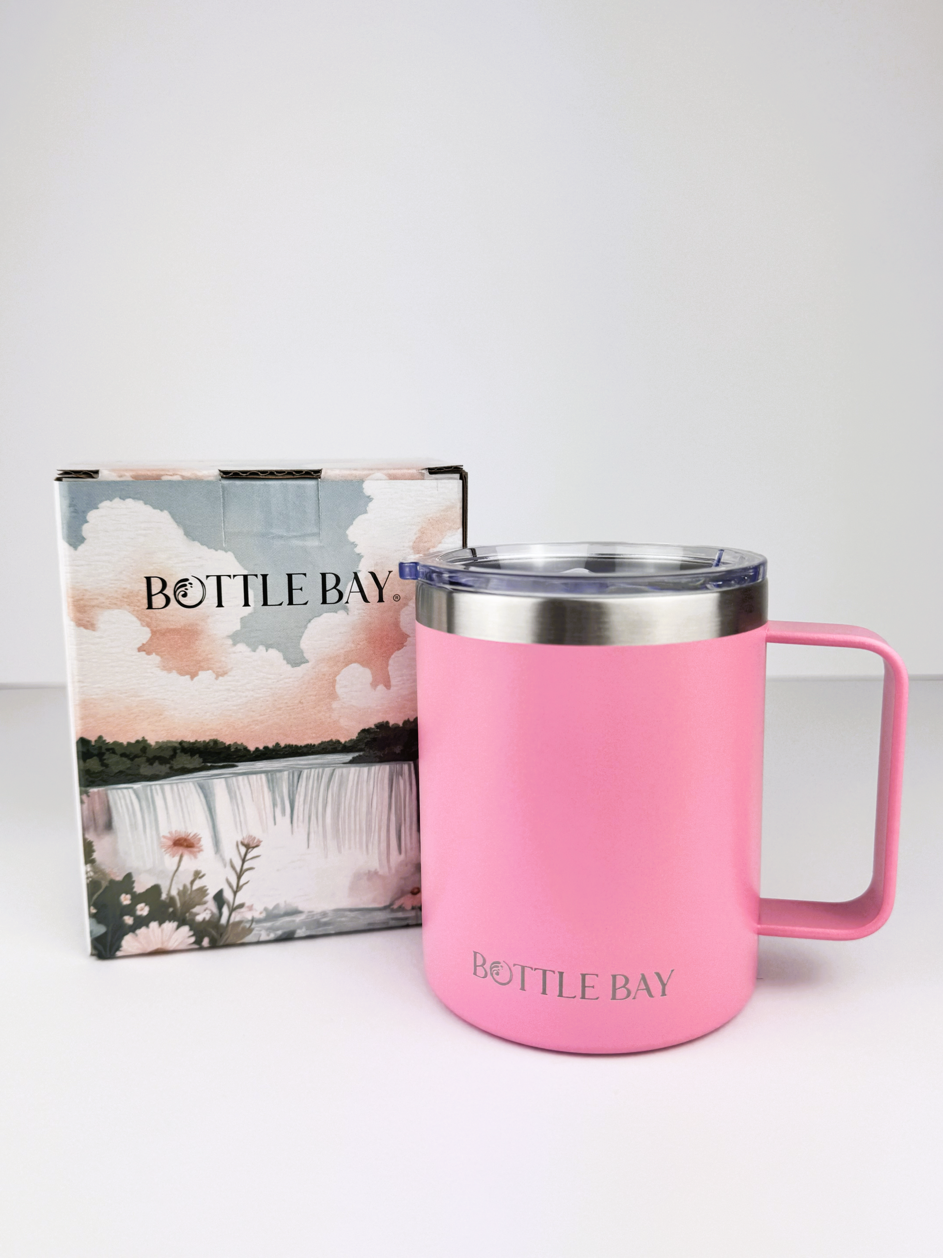 BottleBay 330ml Insulated Mug - Rose Pink
