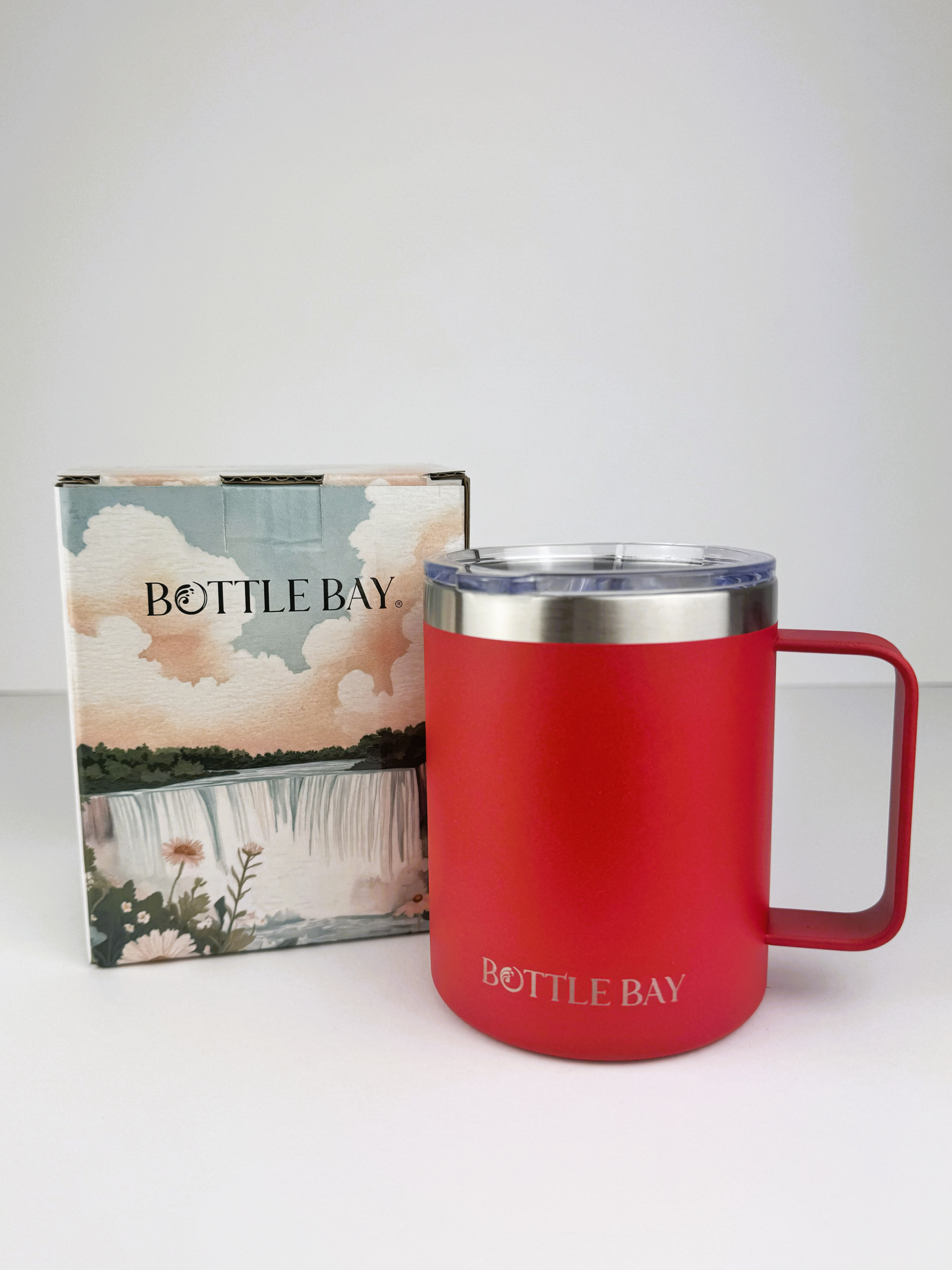 BottleBay 330ml Insulated Mug - Classic Red