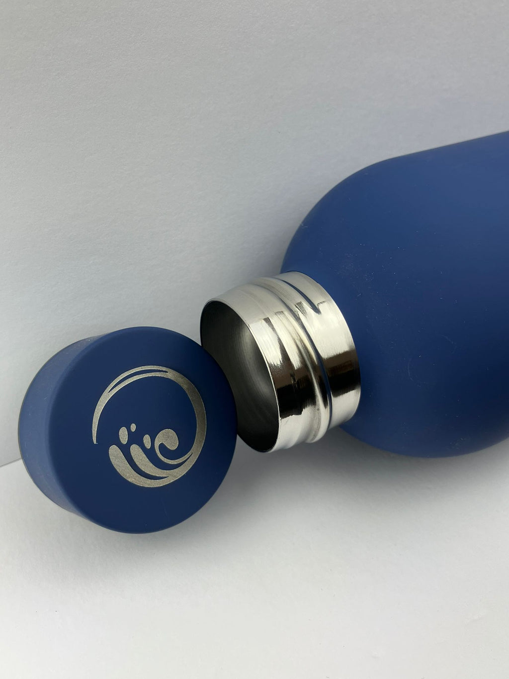 BottleBay 500ml Insulated Steel Bottle - Grey Blue