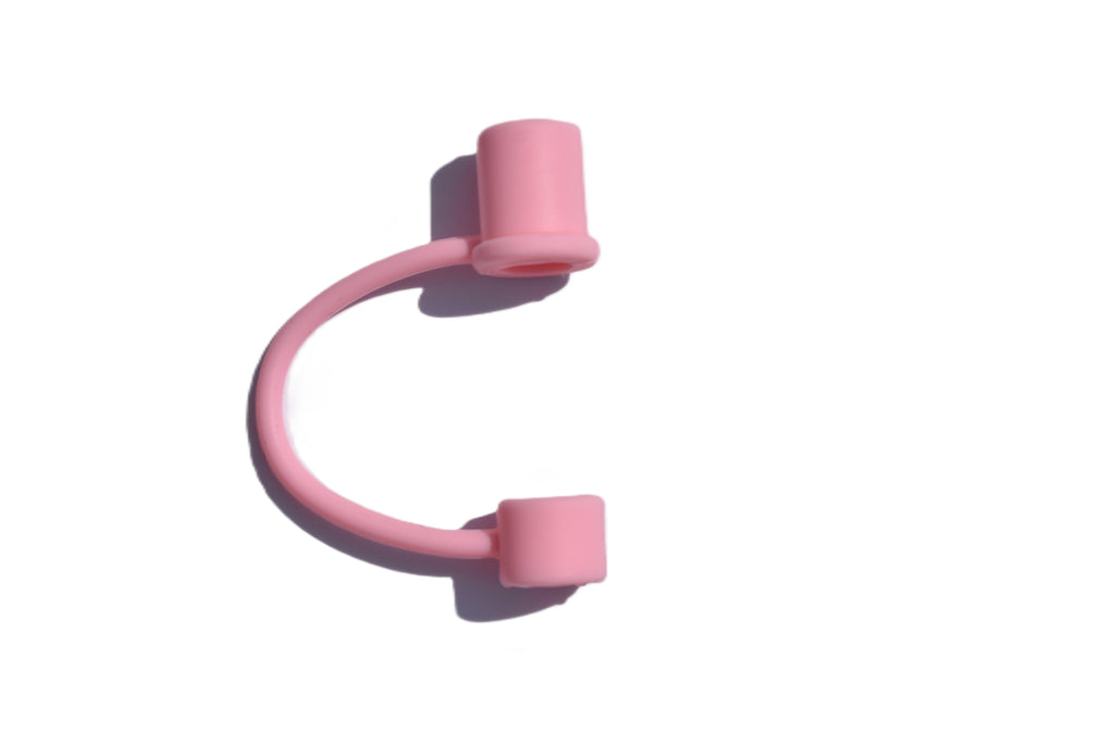 8mm Silicone Straw Cap - Pink