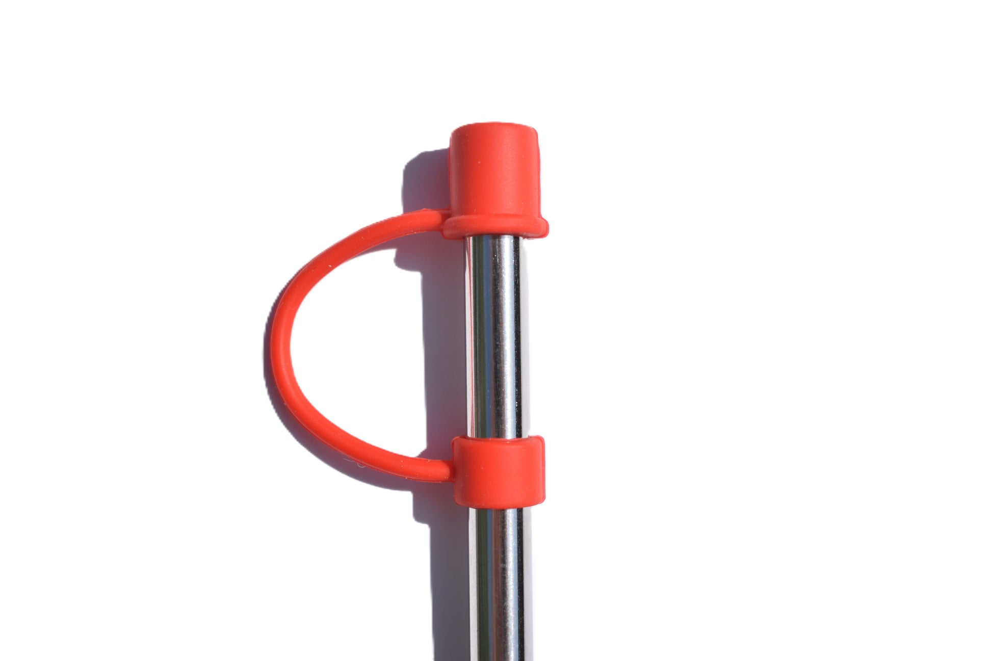 8mm Silicone Straw Cap - Red