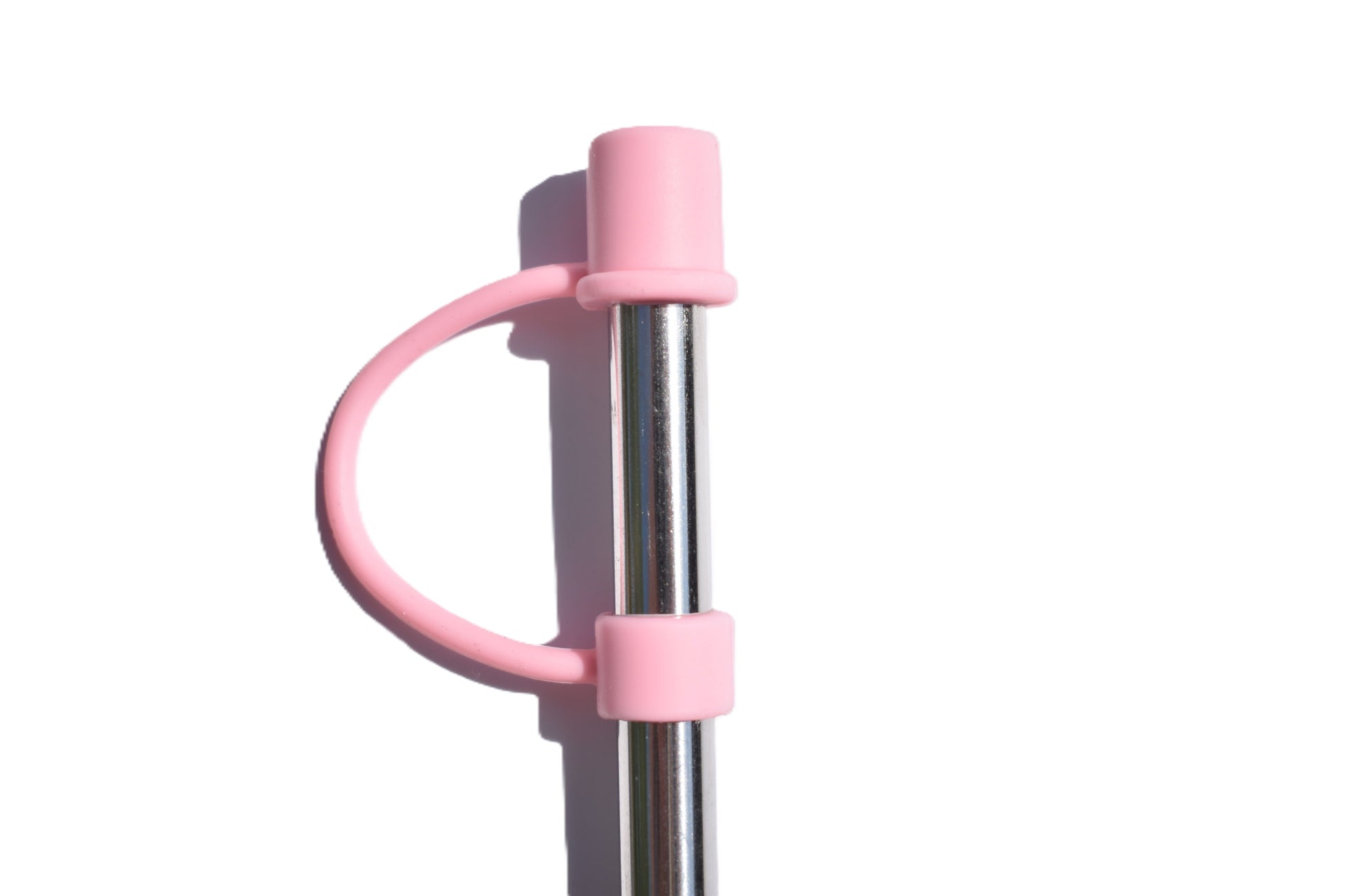 8mm Silicone Straw Cap - Pink