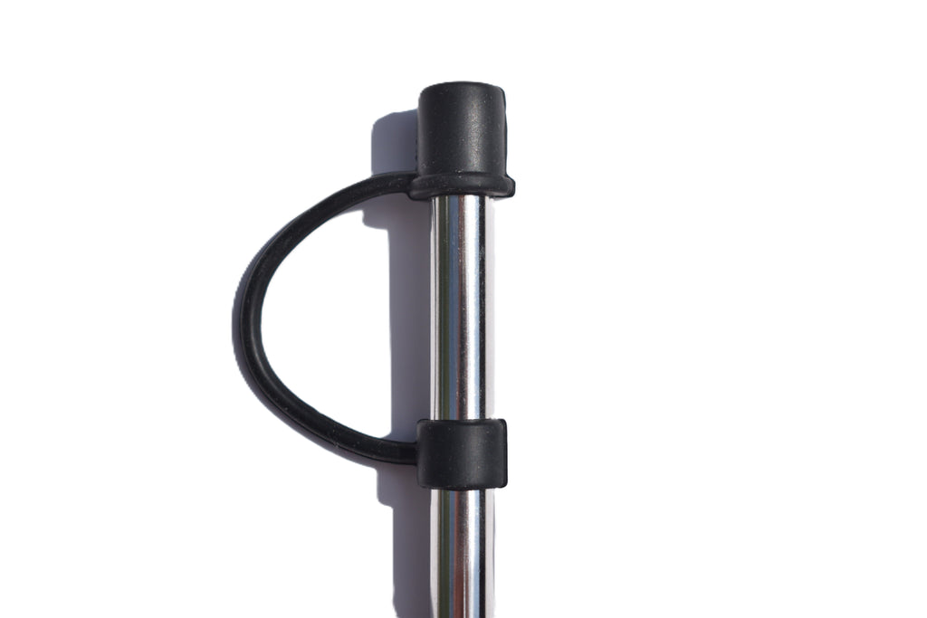 8mm Silicone Straw Cap - Black