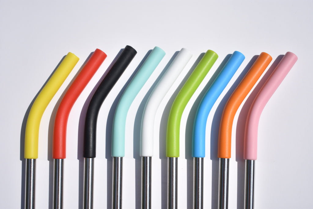 8mm Angled Straw Tip - White
