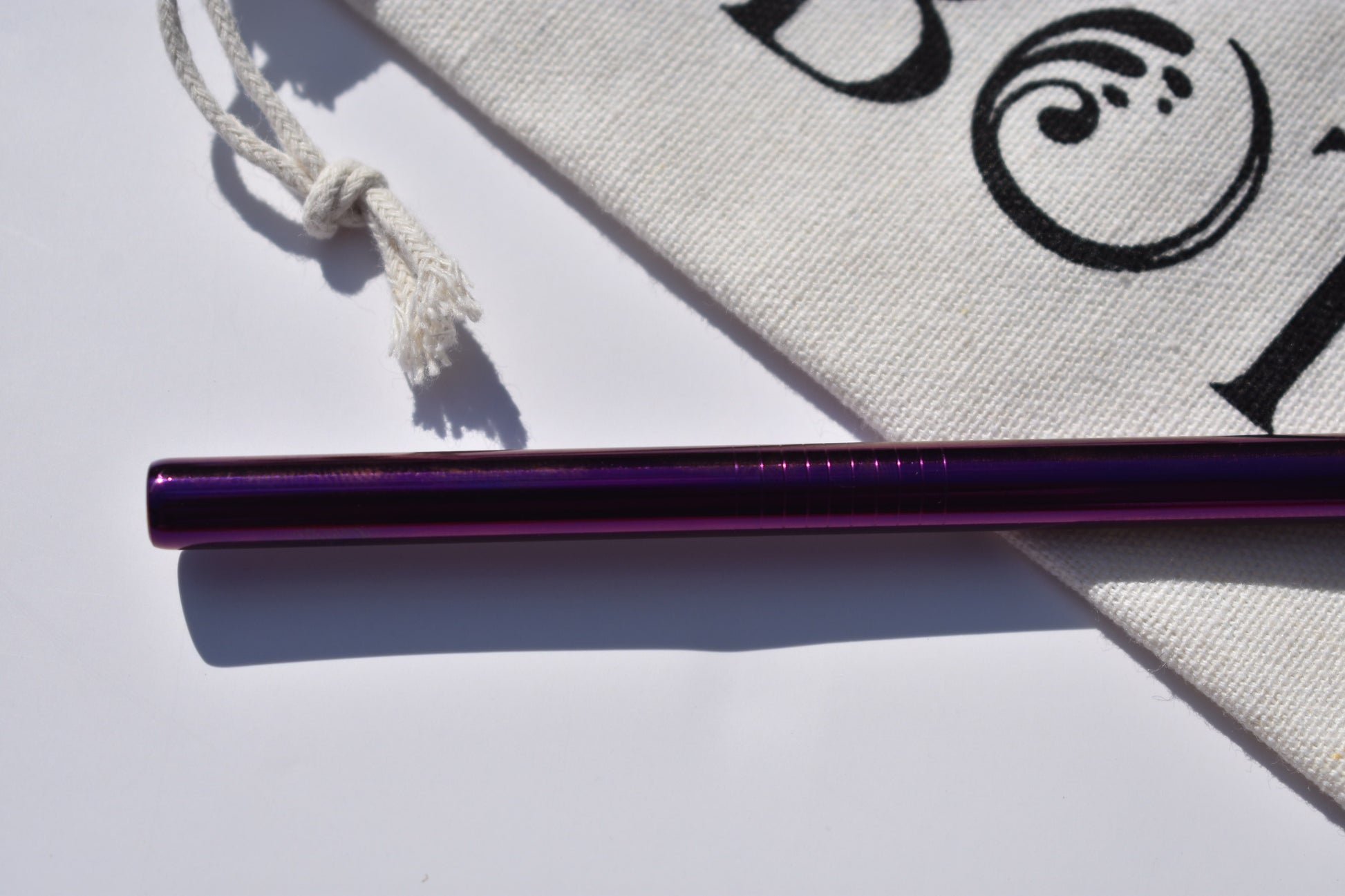 Stainless Steel Straw - Dark Purple