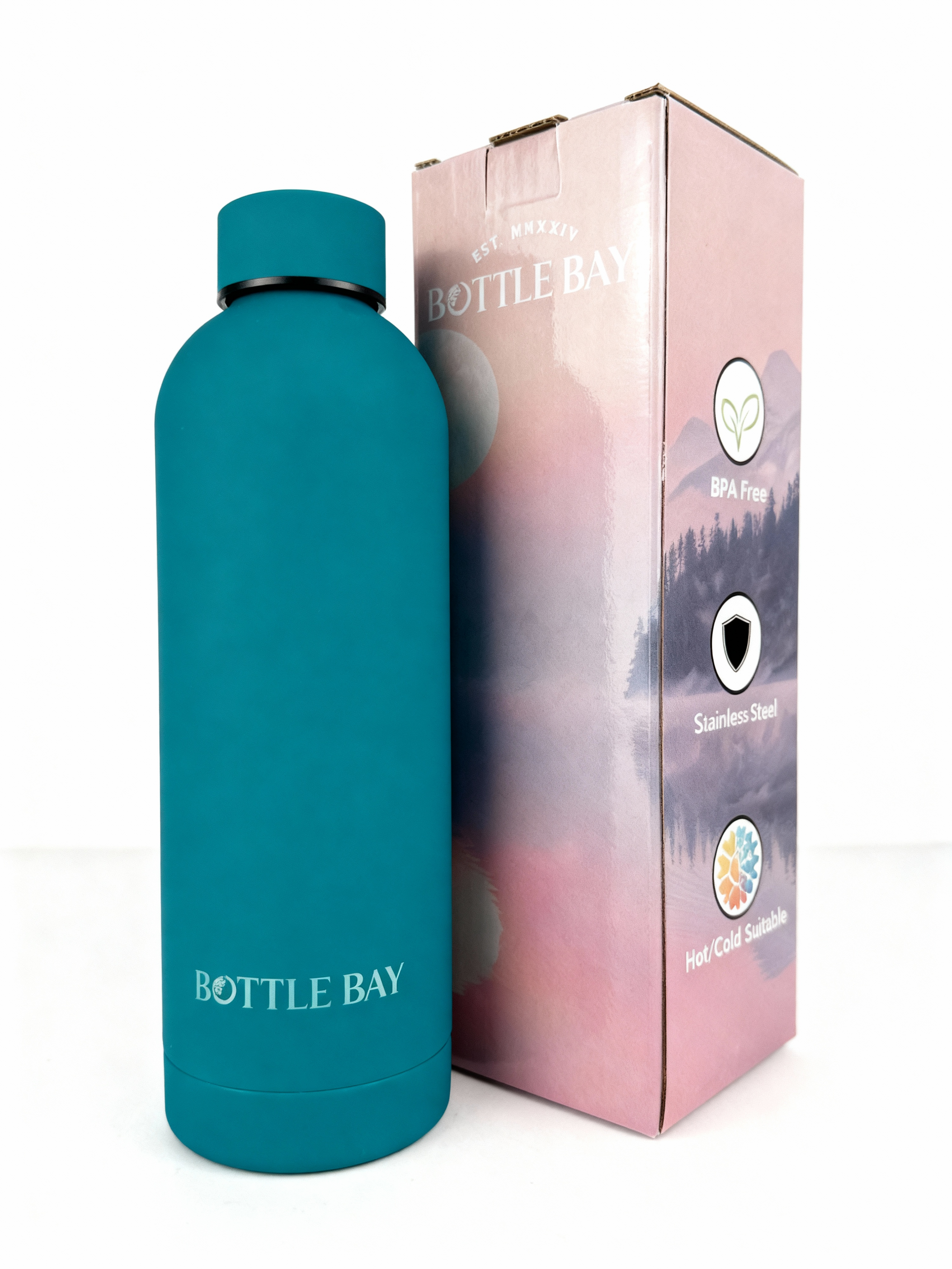 BottleBay 500ml Insulated Steel Bottle - Teal